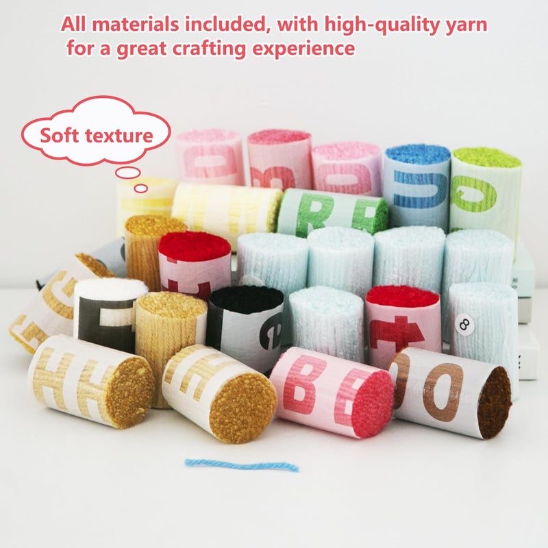 YP DIY Throw Pillow Apple Pianist Latch Hook Kit - 18x18 Inch Handmade Craft Set for Beginners, Perfect Pillowcase for Home Decor or Gifts - Image 3